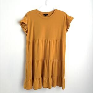 J. Crew | Women’s Marigold Orange Short Sleeve Casual Peasant Dress Size S